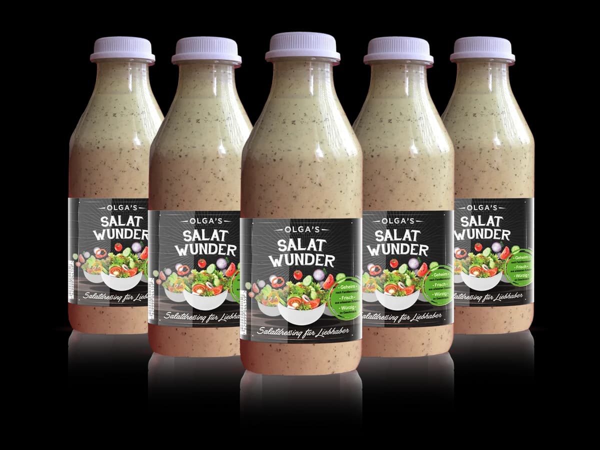 Olga’s Salatwunder, 5er-Set, Flaschen à 500 ml