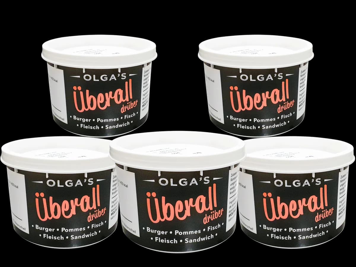 Olga’s Überall drüber, 5er-Set, Becher à 250 ml